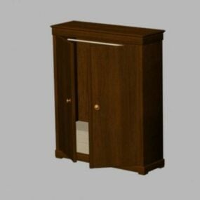 Corner Cabinet Brown Wood 3d model