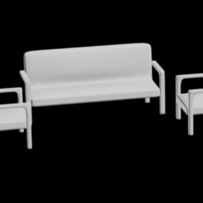 Armchair And Sofa Outdoor Furniture Set 3d model
