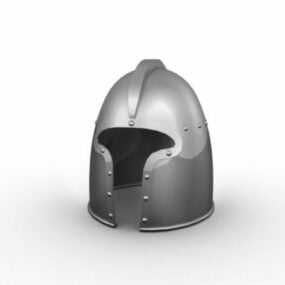 Model 3d Helm Armor Gaya Abad Pertengahan