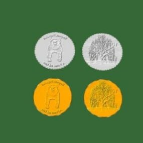 سکه طلایی مدل دو رو سه بعدی