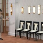 Art Deco - pięć lamp i krzesło