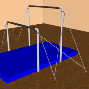 Asymmetric Bar Fitness Equipment 3d model