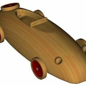لعبة سيارة خشبية للأطفال نموذج ثلاثي الأبعاد