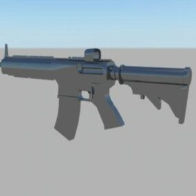 Assault Rifle Automated Weapon 3d-modell