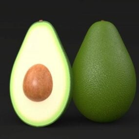 Avocado tropisk frugt 3d-model