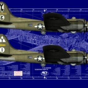 Model 17d Kubu Terbang Pesawat Pejuang B3