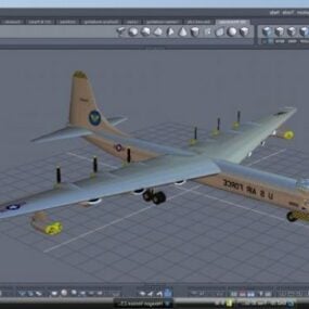 Vintage Aircraft With Propeller 3d model