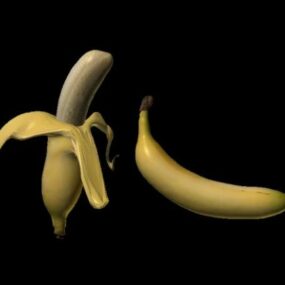 3D model banánové slupky