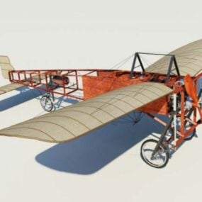 Aeronave Vintage Bleriot 1909 Modelo 3D