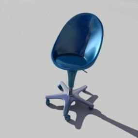 Tekerlekli Modern Bar Sandalyesi 3D model