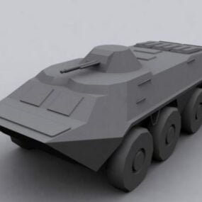 3D-Modell eines Btr-Panzers, eines sowjetischen APC-Fahrzeugs