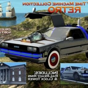 3D-Modell des Retro-Gaming-Car-Konzepts