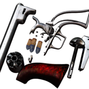 Revolver Colt Dragoon 1848 model 3d