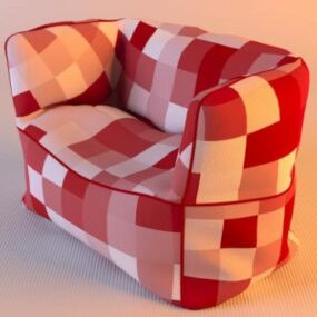 3д модель стула-мешка с текстурой