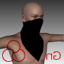 Бандана маска 3d модель людського персонажа