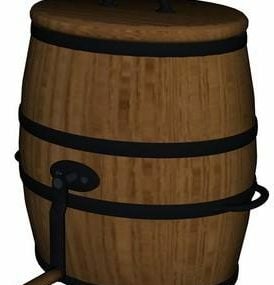 Almacenamiento de barriles de vino modelo 3d