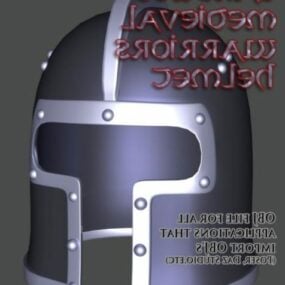 Black Iron Medieval Helmet 3d model