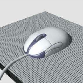 Stará drátová počítačová myš 3D model