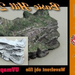 نموذج المناظر الطبيعية لتضاريس التلال الأساسية ثلاثي الأبعاد