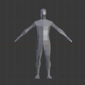 基本的なボディメッシュ二足歩行 3D モデル
