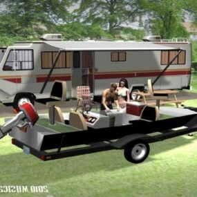 Travel Trailer Vehicle 3D-malli