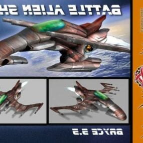 Scifi Battle Alien Ship 3d-modell