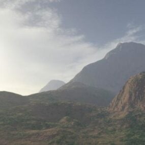 Hermoso paisaje de montaña modelo 3d