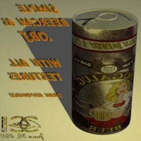 Old Beer Can 3d model