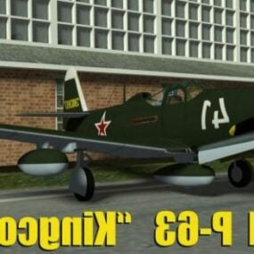 Vintage vliegtuigbel P63 3D-model