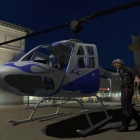 Mô hình 3d máy bay trực thăng không người lái