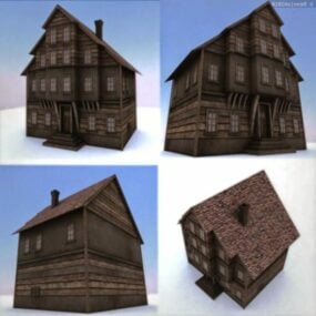Groot houten huis 3D-model