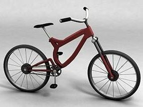 Modello 3d per bici con telaio curvo