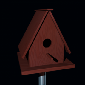 Birdhouse Wooden Material 3d model