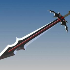 Modello 3d della spada del drago da gioco