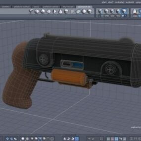اسلحه دستی وینتیج بلستر مدل سه بعدی