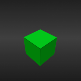 Animation de clé en forme de cube modèle 3D