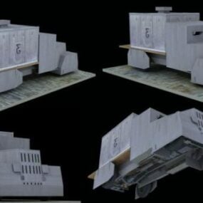 Spoorweghuis Landgebouw 3D-model