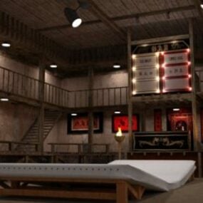 Model 3d Interior Gedung Arena Space