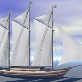 Large Sailing Ship 3d model