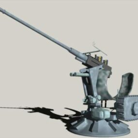 Modello 3d dell'arma del cannone dell'esercito