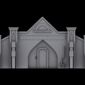 3D model budovy bombového krytu