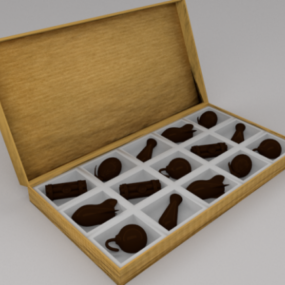 مجموعة ديكور لعبة الحجر نموذج ثلاثي الأبعاد