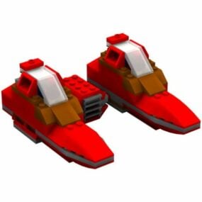 Brick Twin Pod Shoes Shape 3D-malli