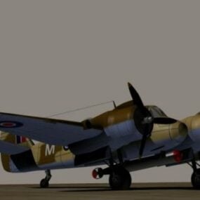 Vintage vliegtuig Bristol Fighter 3D-model