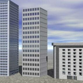 3д модель здания городской квартиры