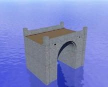 प्राचीन रॉक ब्रिज स्पैन 3डी मॉडल
