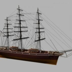 3д модель парусного корабля "Черная жемчужина"