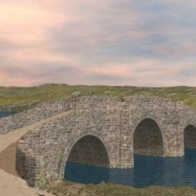 Pont de pierre rustique modèle 3D