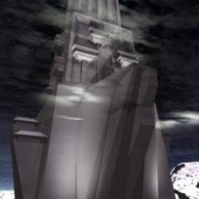 Modello 3d astratto della costruzione della torre