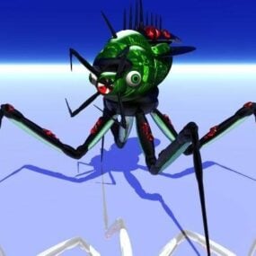 Modelo 3d de insecto droide